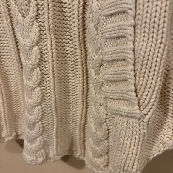 Old navy vintage polo short sleeve beige tan sweater M - Picture 4 of 10